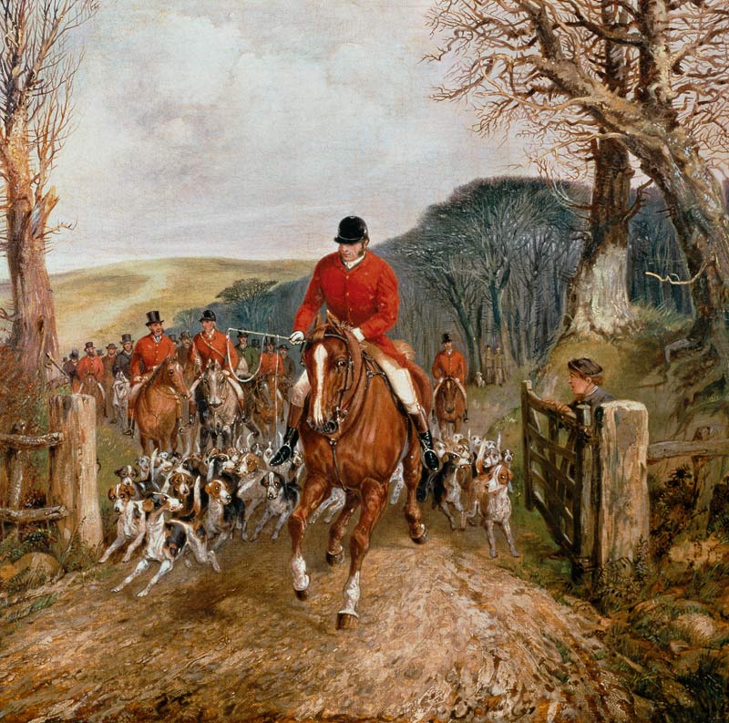 A Hunt Going Through A Gate de Henry Thomas Alken