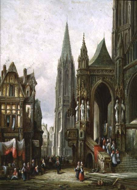 Ecclesiastical Procession Entering a Cathedral de Henry Thomas Schafer