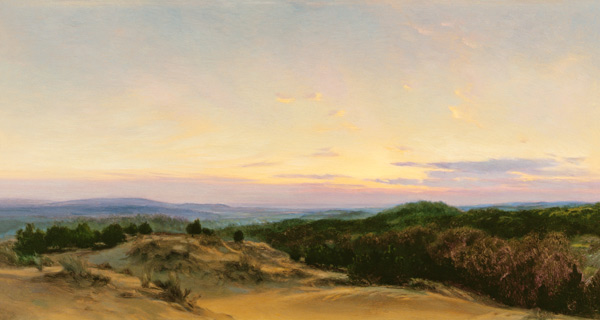 Sunset over a Landscape de Henry William Banks Davis