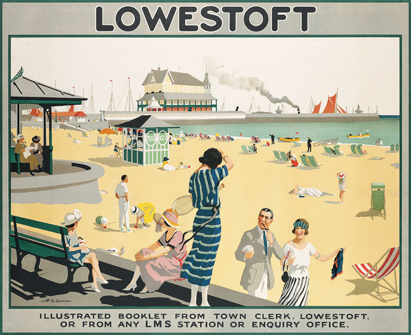 Poster advertising Lowestoft, de Henry George Gawthorn