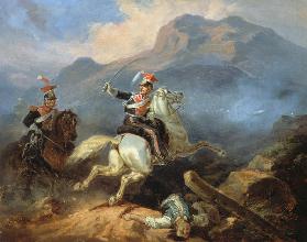 Kozietulski at the Battle of Somosierra in 1808, 1855 (oil on canvas)