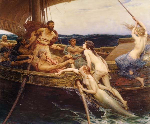 Odysseus und die Sirenen de Herbert James Draper