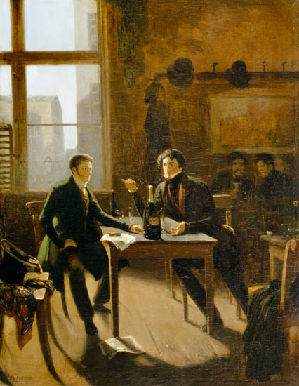 Ernest Theodor Wilhelm Hoffmann (1776-1822) and Ludwig Devrient (1784-1832) at Lutter and Wegner, Be de Hermann Kramer