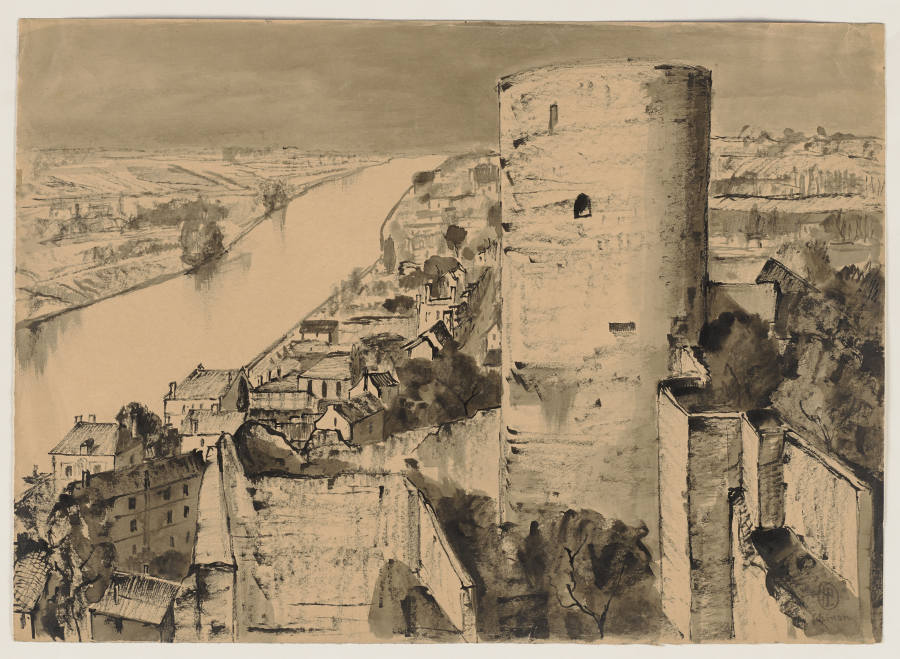 Blick von der Burg Chinon auf die Vienne de Hermann Lismann