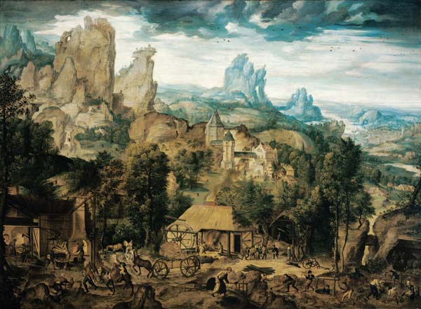 The Coppermine (oil on panel) de Herri met de Bles