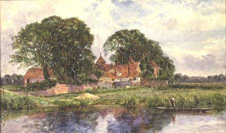 English landscape with a house de Heywood Hardy