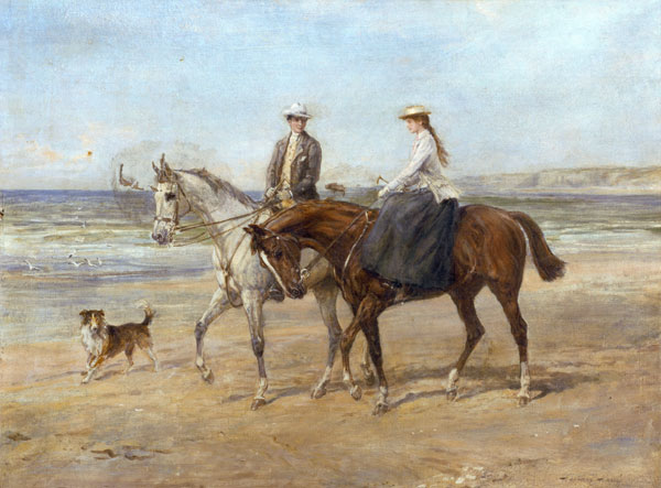 Riders on the Shore de Heywood Hardy