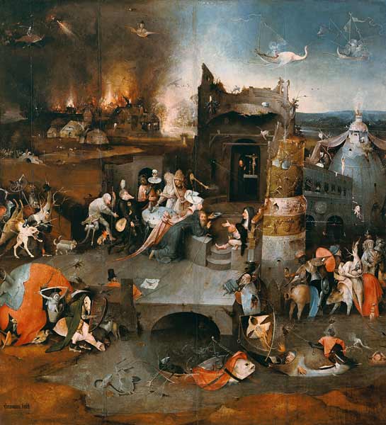 The Temptation of St Anthony (middle panel) de Jerónimo Bosch o El Bosco