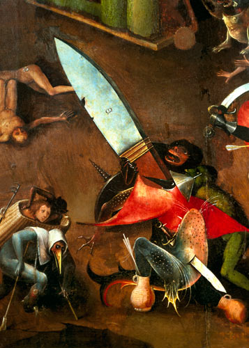 The Last Judgement (Altarpiece): Detail of the Dagger de Jerónimo Bosch o El Bosco
