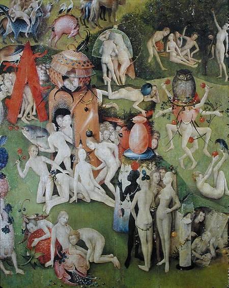 The Garden of Earthly Delights: Allegory of Luxury, central panel of triptych de Jerónimo Bosch o El Bosco
