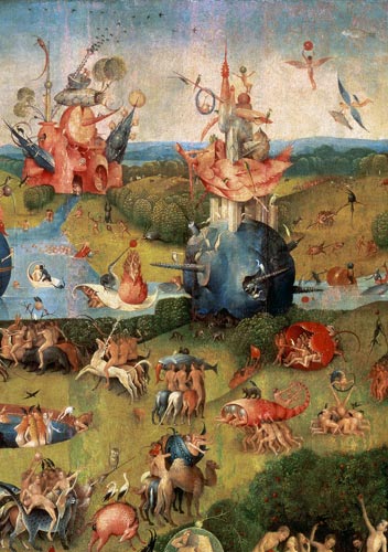 The Garden of Earthly Delights: Allegory of Luxury, central panel of triptych de Jerónimo Bosch o El Bosco