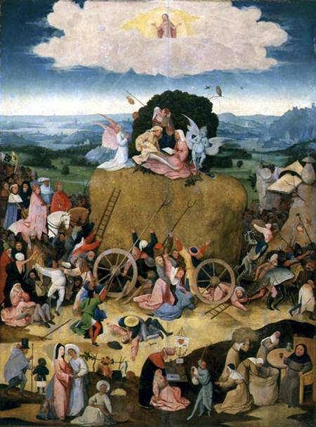 The Haywain: central panel of the triptych de Jerónimo Bosch o El Bosco