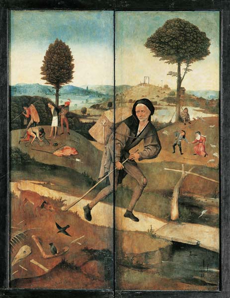 The Peddler (The Haywain Triptych, reverse) de Jerónimo Bosch o El Bosco