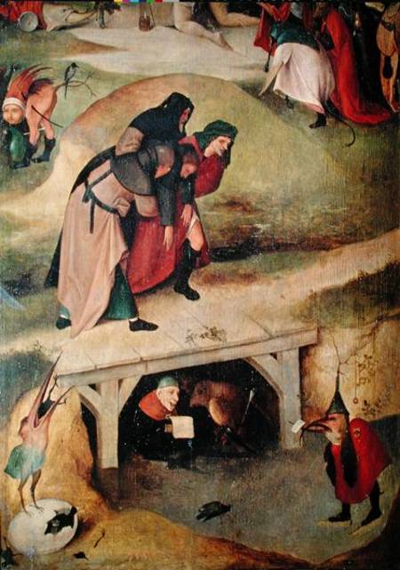 Temptation of St. Anthony, detail from left hand panel of the triptych de Jerónimo Bosch o El Bosco