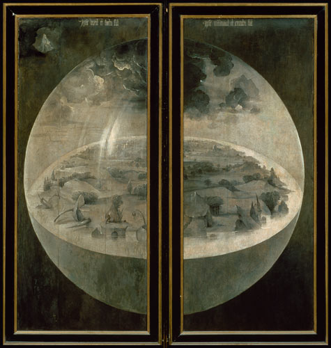 The Creation of the World, closed doors of the triptych 'The Garden of Earthly Delights' de Jerónimo Bosch o El Bosco