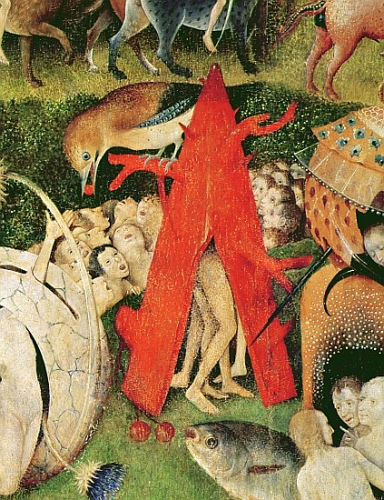 The Garden of Earthly Delights, c.1500 (detail of 3425) de Jerónimo Bosch o El Bosco