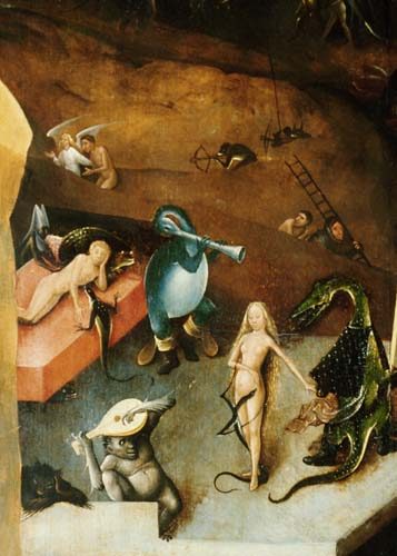 Last Judgement triptych detail from the middle pan de Jerónimo Bosch o El Bosco