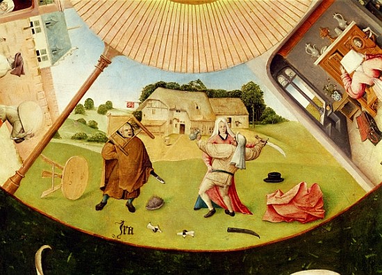 Wrath, detail from the Table of the Seven Deadly Sins and the Four Last Things, c.1480 de Jerónimo Bosch o El Bosco
