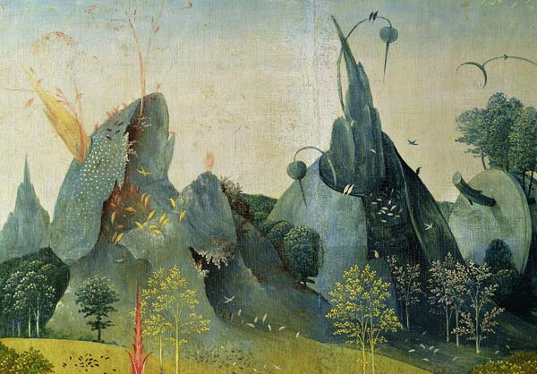 The Garden of Eden, detail from the right panel of The Garden of Earthly Delights de Jerónimo Bosch o El Bosco