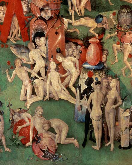 The Garden on Earthly Delights: Allegory of Luxury, central panel of triptych de Jerónimo Bosch o El Bosco