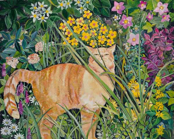 Cat and Long Grass, 1996  de Hilary  Jones