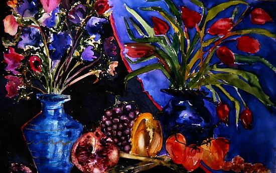 Anemones and Tulips, 2006 (w/c on paper)  de Hilary  Rosen
