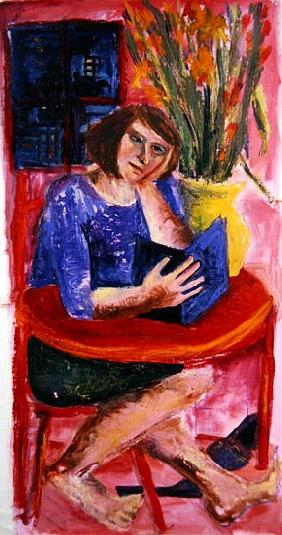 Woman Reading, 2005 (acrylic on canvas) 