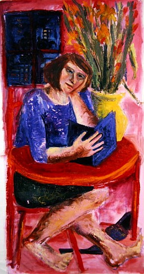 Woman Reading, 2005 (acrylic on canvas)  de Hilary  Rosen