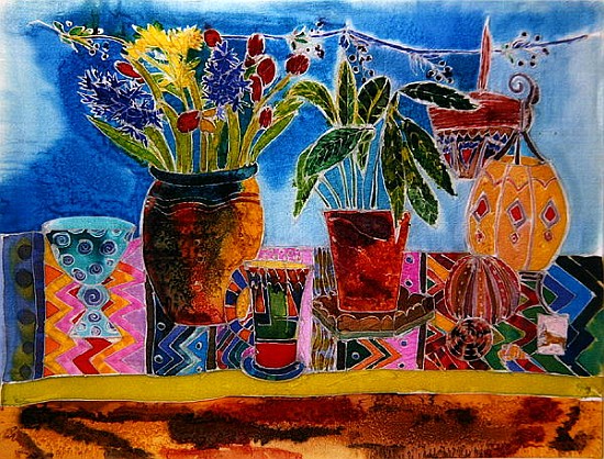 Artist''s Sideboard, 2006 (dyes on silk)  de Hilary  Simon