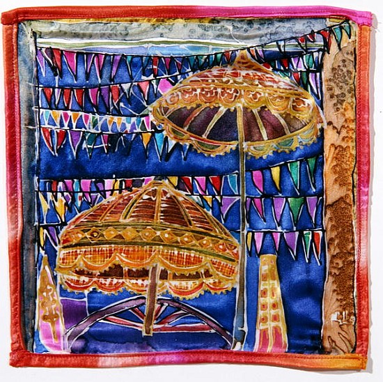 Balinese parasols, 2005 (dyes on silk)  de Hilary  Simon