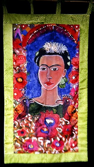 Respects to Frida Kahlo (1910-54) 2005 (dyes on silk)  de Hilary  Simon