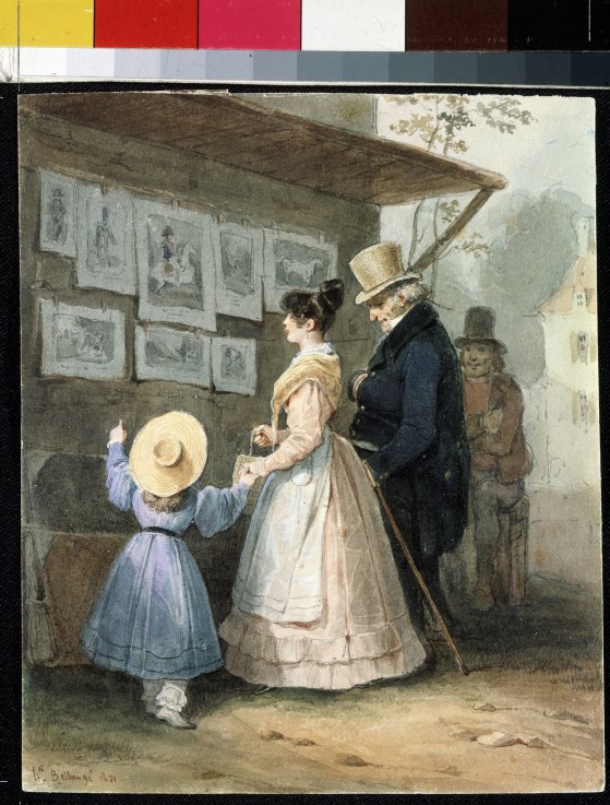 At the seller of engravings de Hippolyte Bellangé