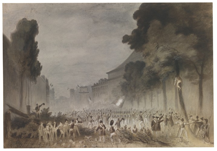 The July Revolution on the Grands Boulevards of Paris de Hippolyte Bellangé