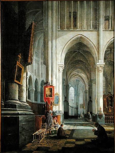 Interior of St. Omer Cathedral de Hippolyte Joseph Cuvelier