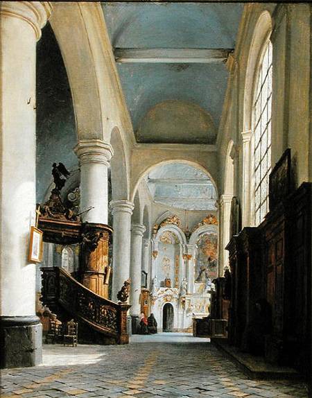 Interior of the Church of St. Denis, Saint-Omer de Hippolyte Victor V. Sebron