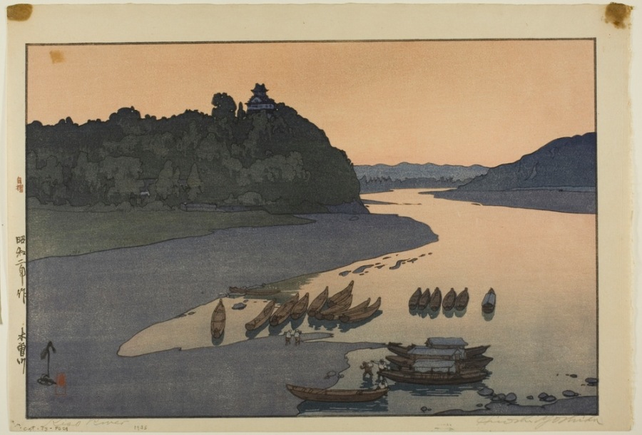 The Kiso River, from the series "Hotei #85" de Yoshida Hiroshi