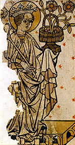 St. Dorothea. Author 1394 de Holzschnitt