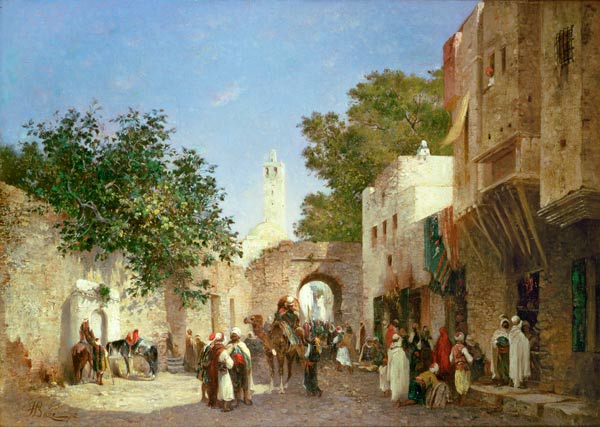 Arab Street Scene de Honore Boze