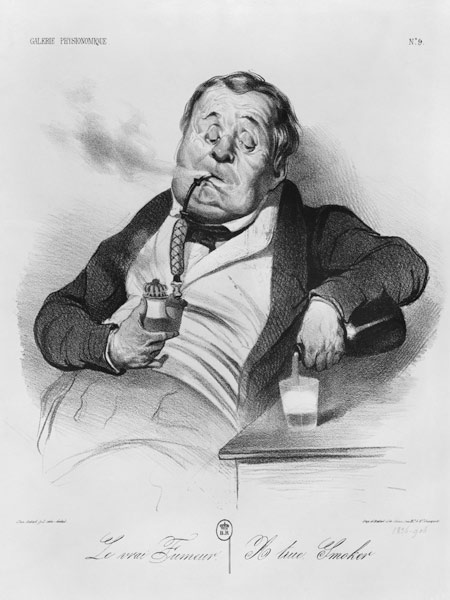 A true smoker, from the series ''Galerie physionomique'' de Honoré Daumier