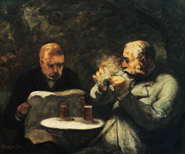 Los tomadores de cerveza de Honoré Daumier