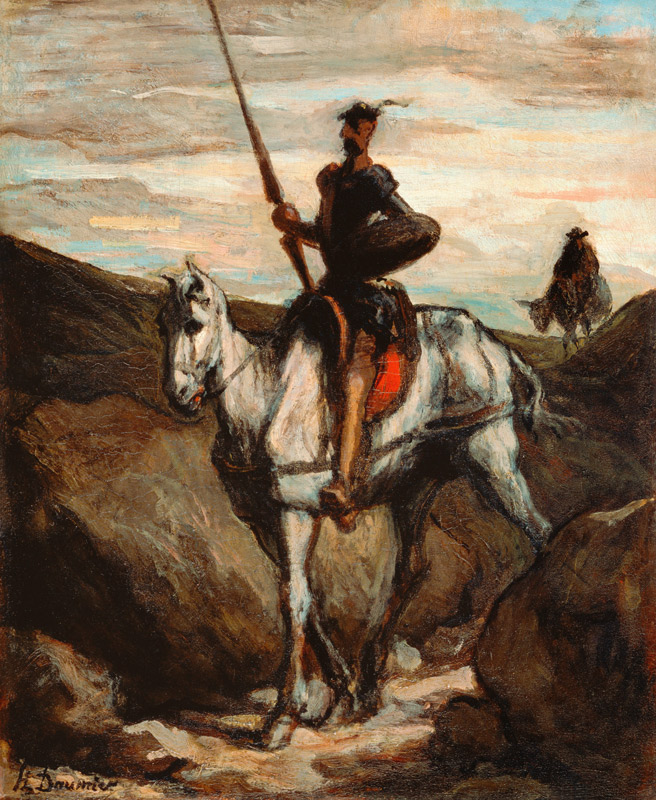 Don Quichotte et Sancho Pança lll de Honoré Daumier