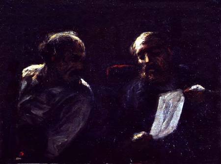 A Chat in the Studio de Honoré Daumier