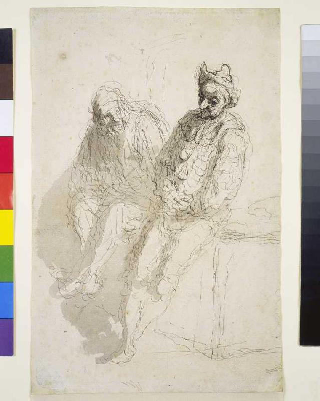 Deux saltimbanques / Zwei Gaukler de Honoré Daumier