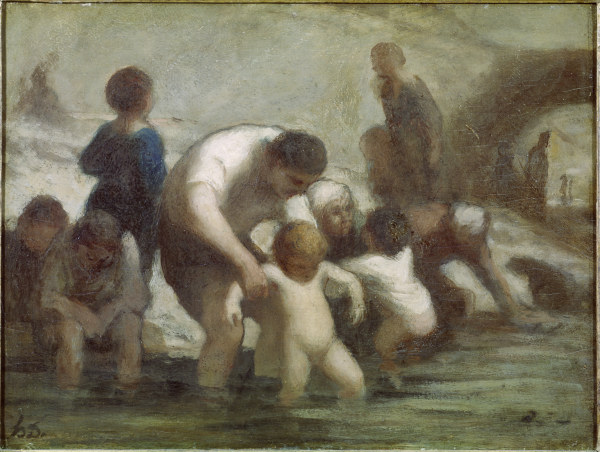 H.Daumier, Kinder im Bad de Honoré Daumier