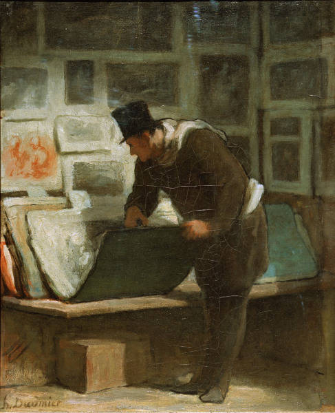 H.Daumier, The print collector de Honoré Daumier