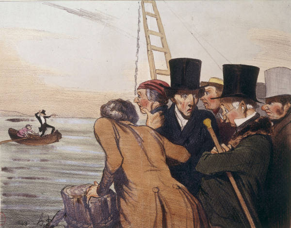 H.Daumier / Shipwreck Telemach / Litho. de Honoré Daumier
