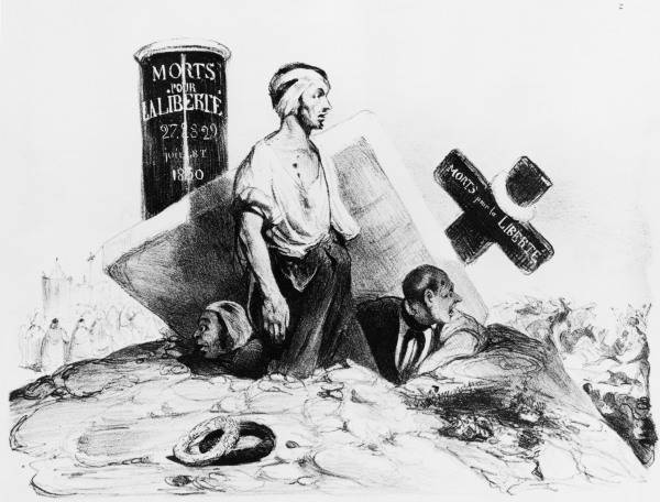 July Revolution 1830/ Daumier cartoon de Honoré Daumier