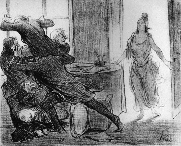 Fall of Guizot''s Cabinet, 1848 / Daumier de Honoré Daumier