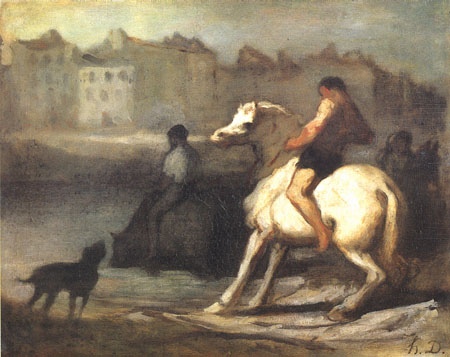 L ' Abreuvoir de Honoré Daumier
