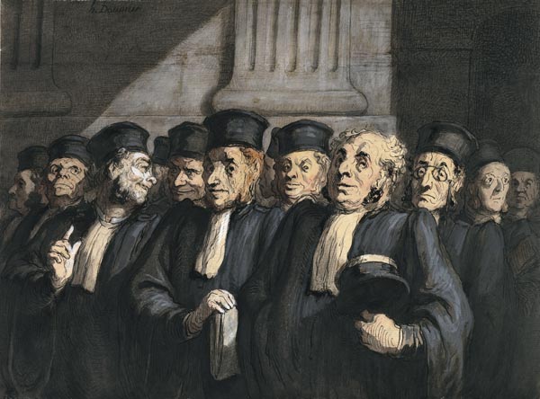 The Lawyers for the Prosecution de Honoré Daumier